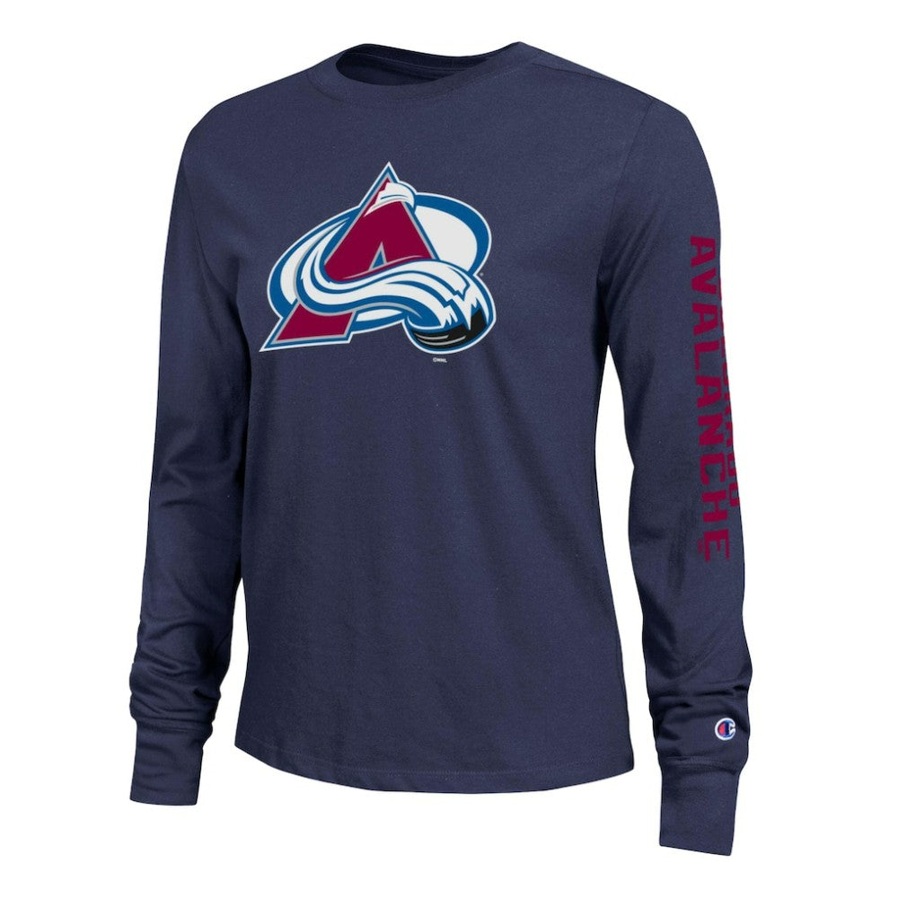 Colorado Avalanche Champion Women's 2-Hit Long Sleeve T-Shirt - Blue T-shirts