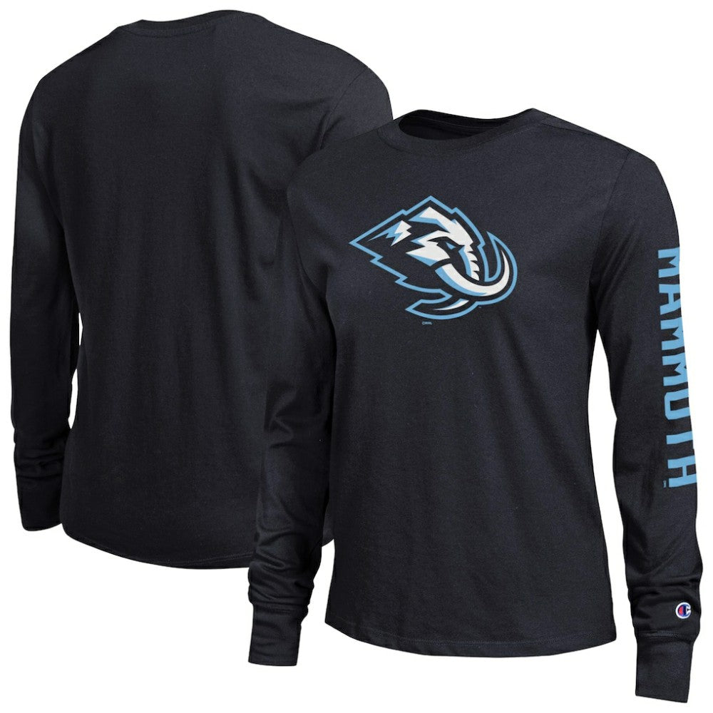 Utah Mammoth Champion Women's 2-Hit Long Sleeve T-Shirt - Black T-shirts