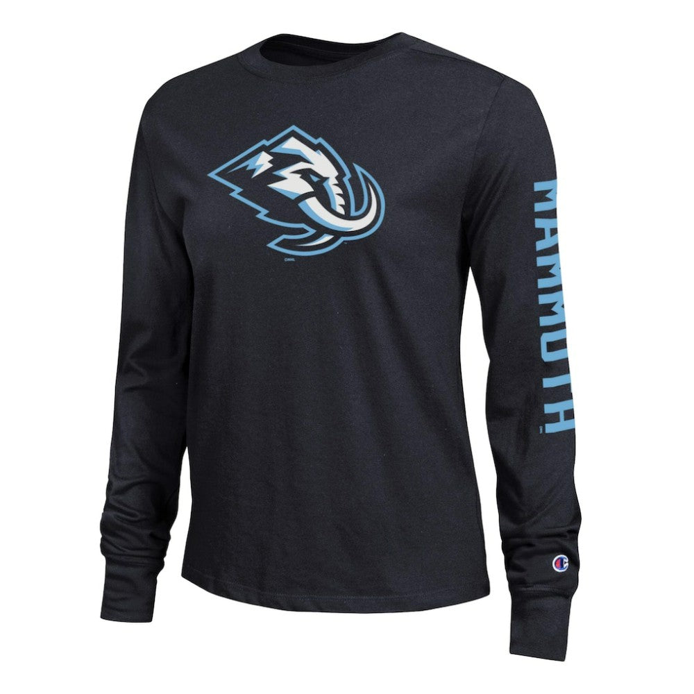 Utah Mammoth Champion Women's 2-Hit Long Sleeve T-Shirt - Black T-shirts