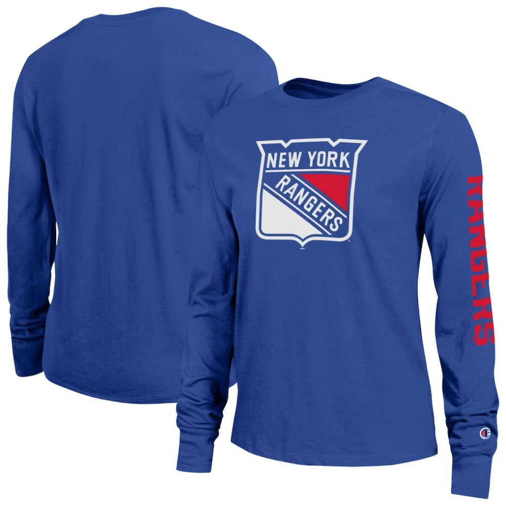 New York Rangers Champion Women's 2-Hit Long Sleeve T-Shirt - Royal T-shirts