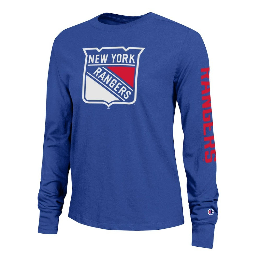 New York Rangers Champion Women's 2-Hit Long Sleeve T-Shirt - Royal T-shirts