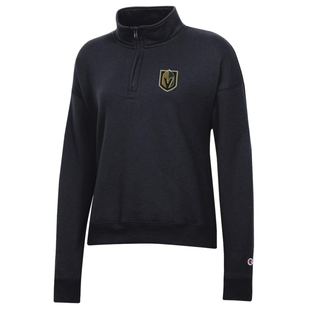 Vegas Golden Knights Champion Women's Powerblend Quarter-Zip Sweatshirt - Black Sweatshirts