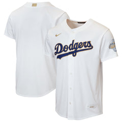 Los Angeles Dodgers Youth 2026 Gold Collection Home Replica Jersey White