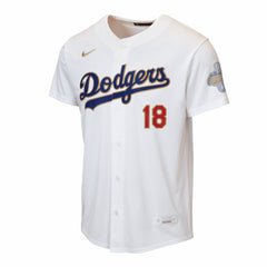 Yoshinobu Yamamoto Los Angeles Dodgers Youth 2026 Gold Collection Home Replica Jersey White