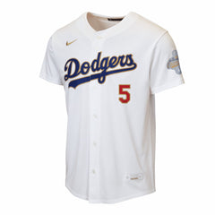 Freddie Freeman Los Angeles Dodgers Youth 2026 Gold Collection Home Replica Jersey White