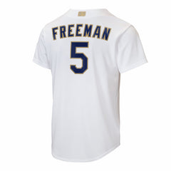 Freddie Freeman Los Angeles Dodgers Youth 2026 Gold Collection Home Replica Jersey White
