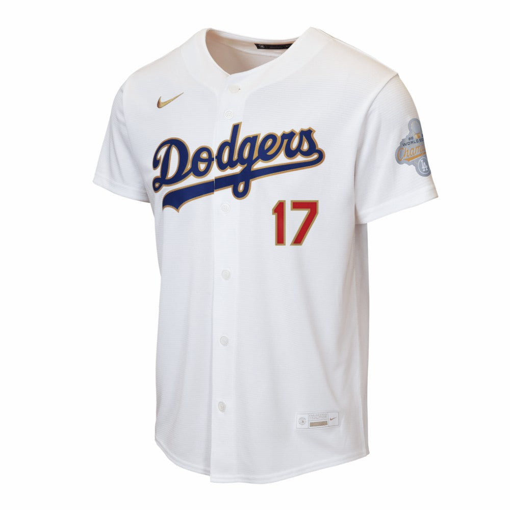 Shohei Ohtani Los Angeles Dodgers Youth 2026 Gold Collection Home Replica Jersey White