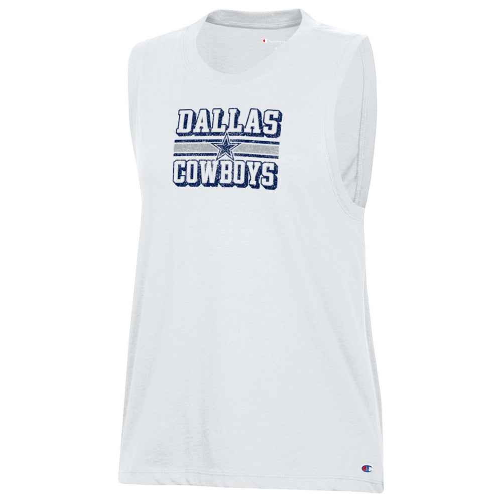 Dallas Cowboys Champion Women's Muscle Tank Top - White discount