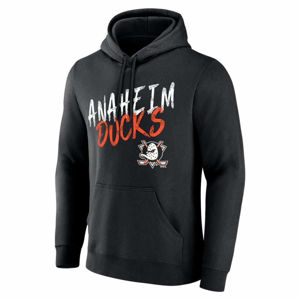 Anaheim Ducks Big & Tall Hustle Personalized Name & Number Hoodie - Black Hoodies