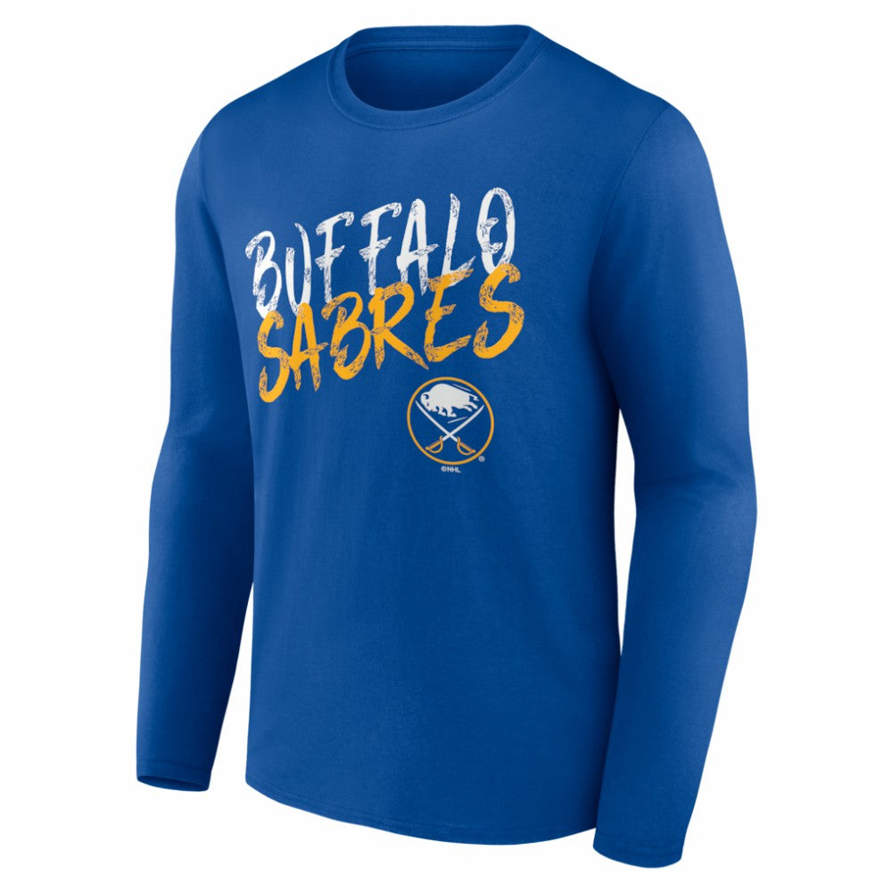 Buffalo Sabres Hustle Personalized Name & Number Long Sleeve T-Shirt - Royal T-shirts