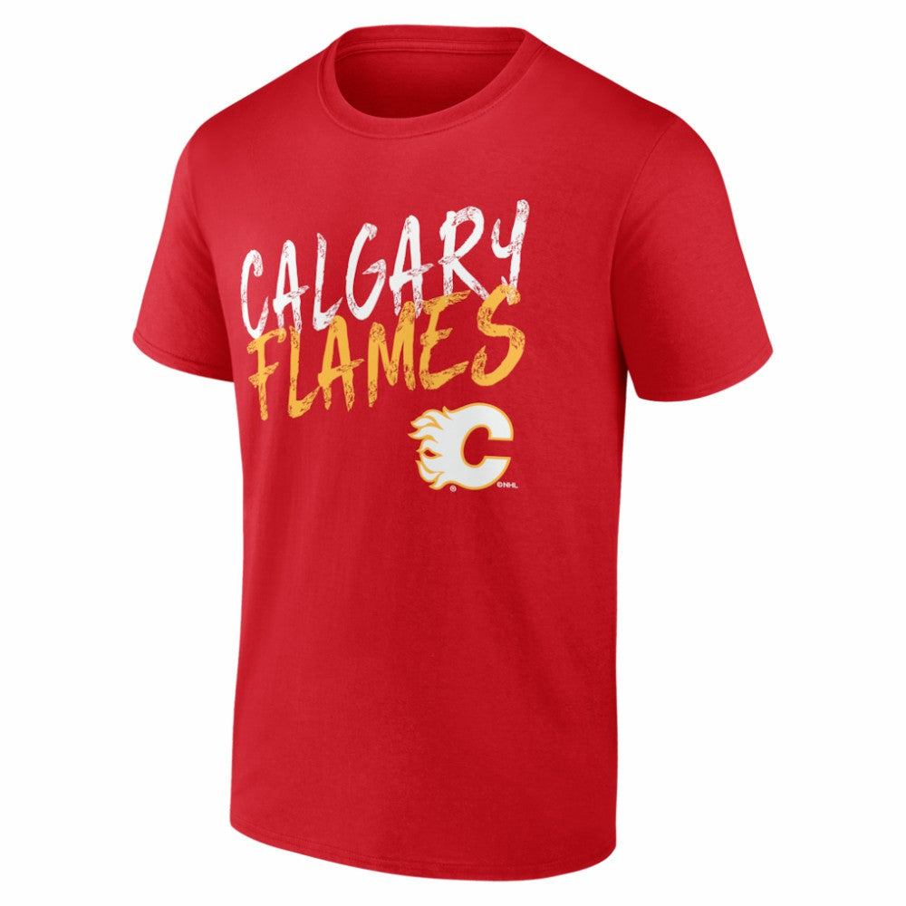 Calgary Flames Big & Tall Hustle Personalized Name & Number T-Shirt - Red T-shirts