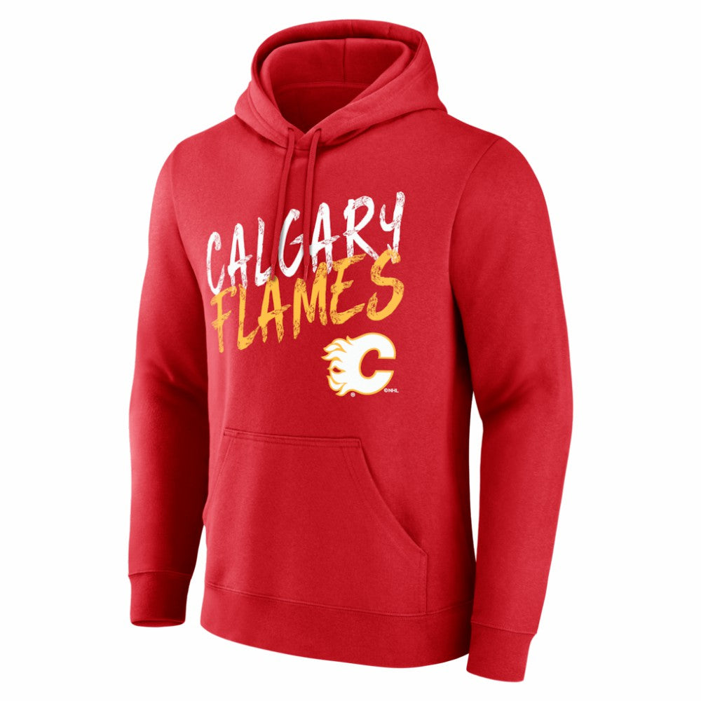 Calgary Flames Hustle Personalized Name & Number Hoodie - Red Hoodies