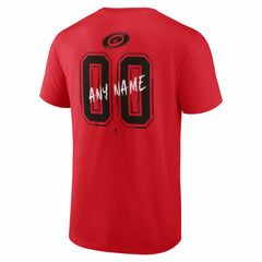 Carolina Hurricanes Big & Tall Hustle Personalized Name & Number T-Shirt - Red T-shirts