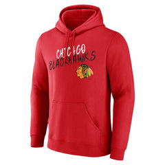 Chicago Blackhawks Hustle Personalized Name & Number Hoodie - Red Hoodies