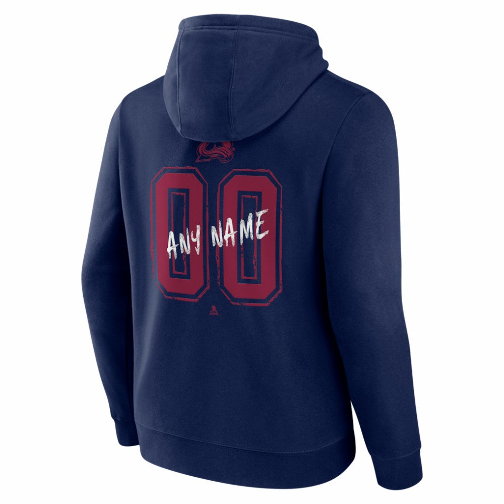 Colorado Avalanche Big & Tall Hustle Personalized Name & Number Hoodie - Navy Hoodies