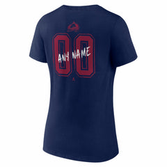 Colorado Avalanche Women's Hustle Personalized Name & Number V-Neck T-Shirt - Navy T-shirts