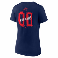 Columbus Blue Jackets Women's Hustle Personalized Name & Number V-Neck T-Shirt - Navy T-shirts
