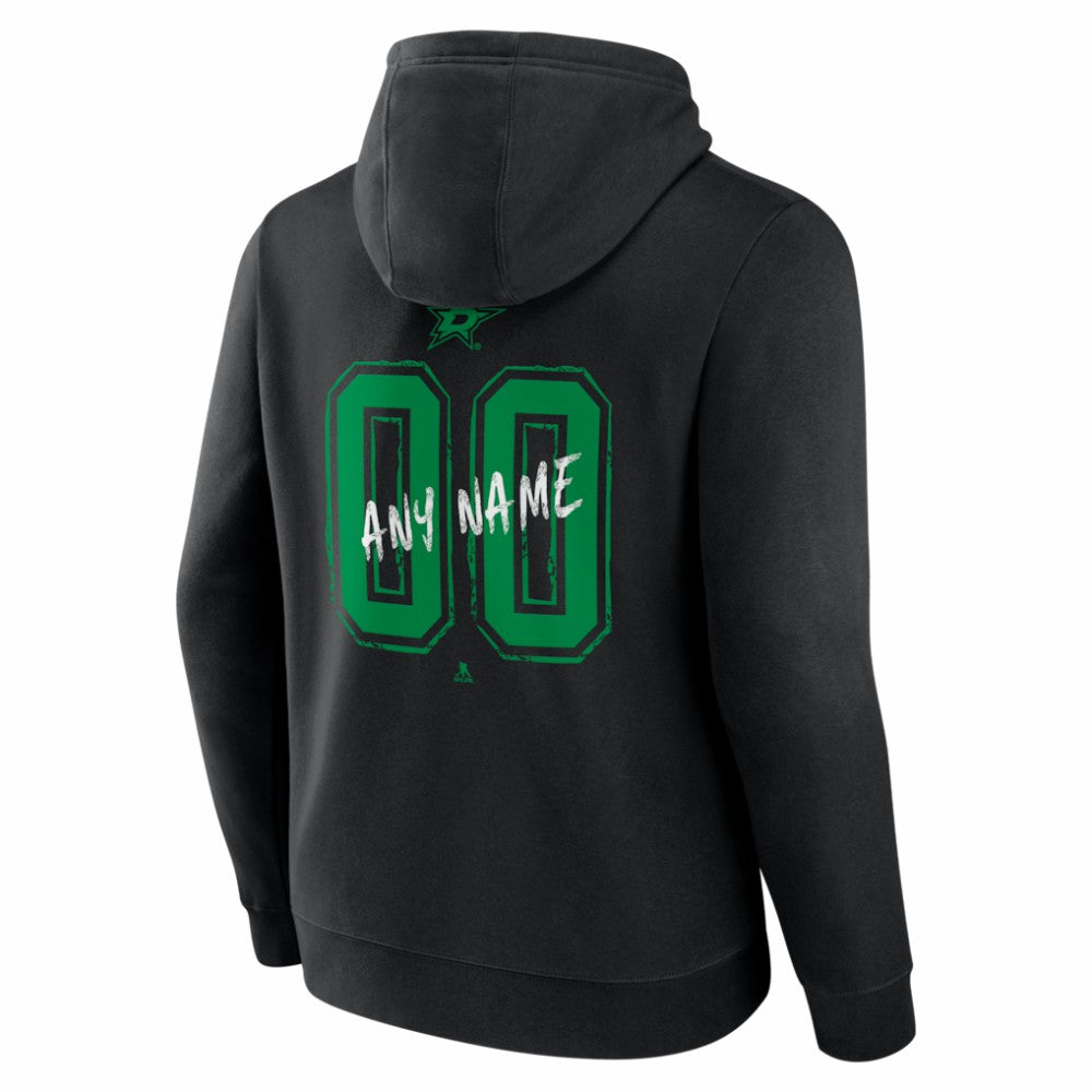 Dallas Stars Big & Tall Hustle Personalized Name & Number Hoodie - Black Hoodies