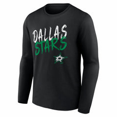 Dallas Stars Hustle Personalized Name & Number Long Sleeve T-Shirt - Black T-shirts