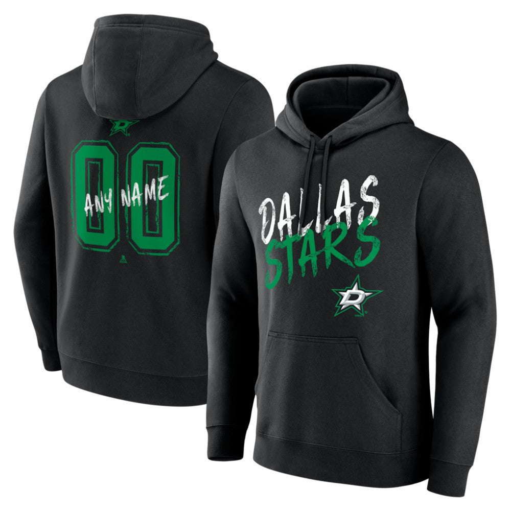 Dallas Stars Hustle Personalized Name & Number Hoodie - Black Hoodies
