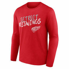 Detroit Red Wings Hustle Personalized Name & Number Long Sleeve T-Shirt - Red T-shirts