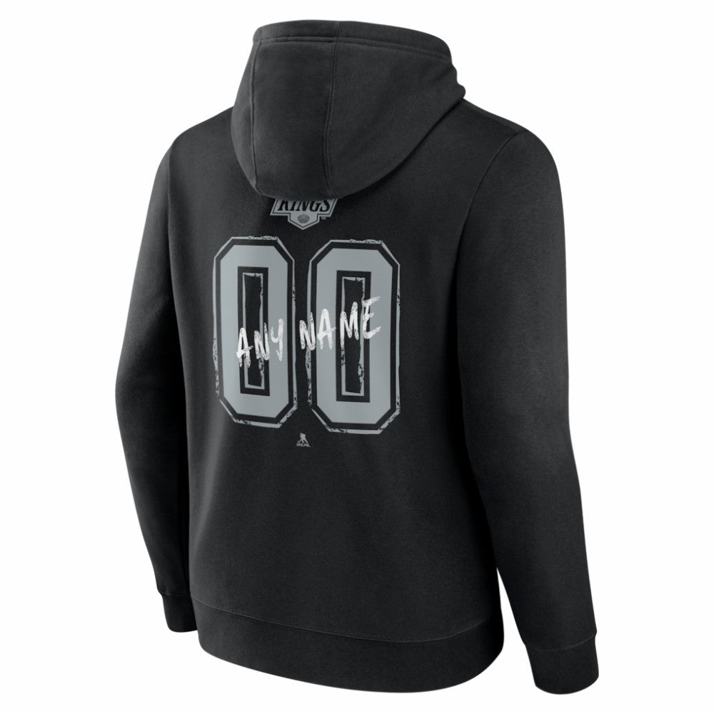 Los Angeles Kings Big & Tall Hustle Personalized Name & Number Hoodie - Black Hoodies