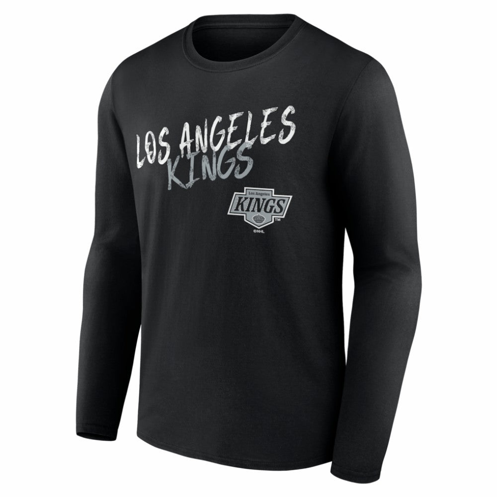 Los Angeles Kings Hustle Personalized Name & Number Long Sleeve T-Shirt - Black T-shirts