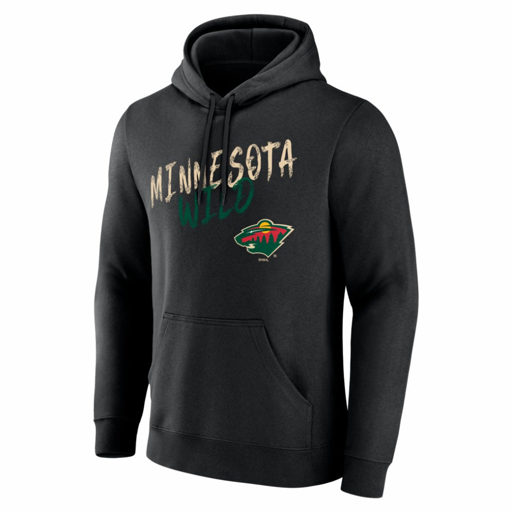 Minnesota Wild Big & Tall Hustle Personalized Name & Number Hoodie - Black Hoodies