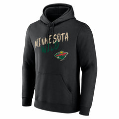 Minnesota Wild Big & Tall Hustle Personalized Name & Number Hoodie - Black Hoodies