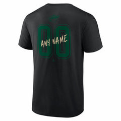 Minnesota Wild Big & Tall Hustle Personalized Name & Number T-Shirt - Black T-shirts