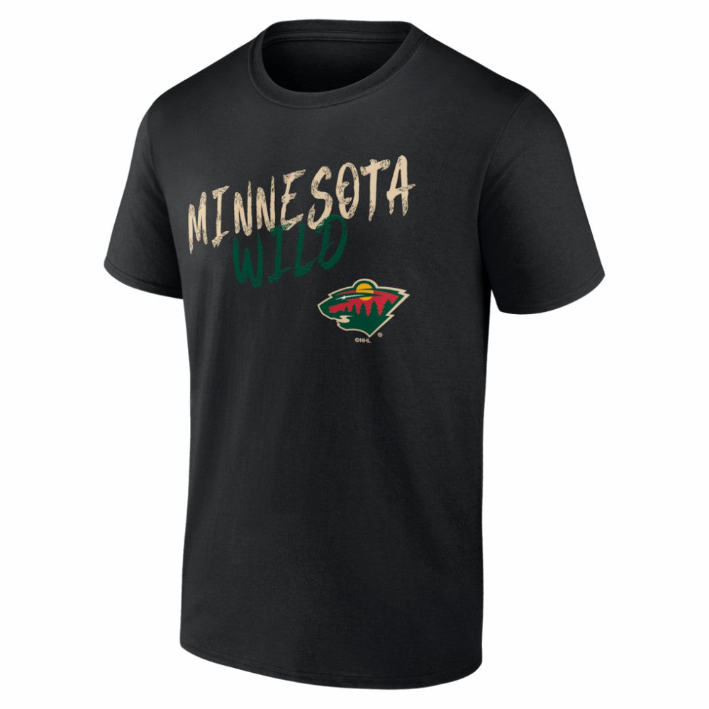 Minnesota Wild Hustle Personalized Name & Number T-Shirt - Black T-shirts
