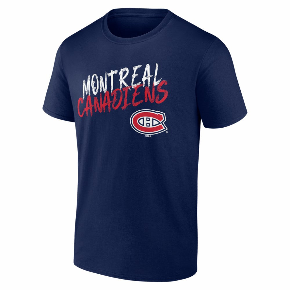 Montreal Canadiens Hustle Personalized Name & Number T-Shirt - Navy T-shirts