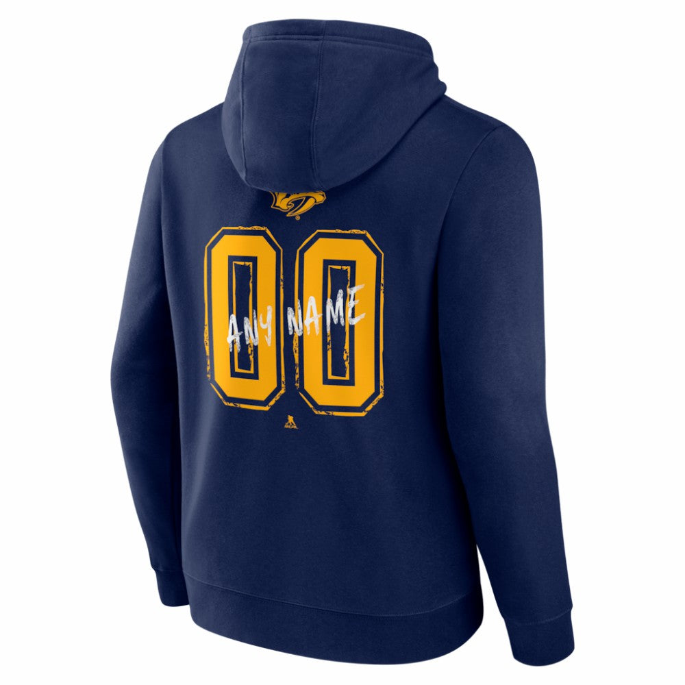 Nashville Predators Hustle Personalized Name & Number Hoodie - Navy Hoodies