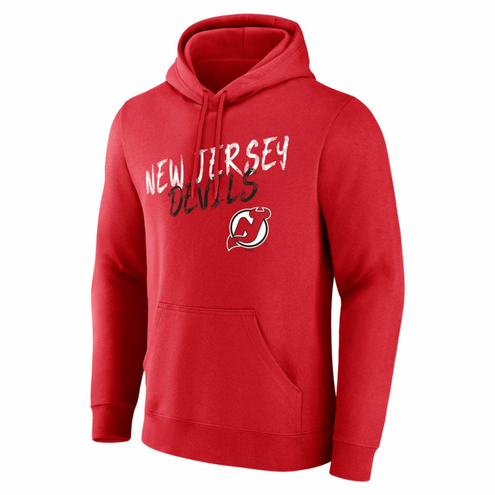 New Jersey Devils Hustle Personalized Name & Number Hoodie - Red Jerseys
