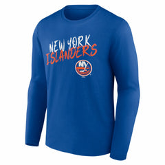 New York Islanders Hustle Personalized Name & Number Long Sleeve T-Shirt - Royal T-shirts