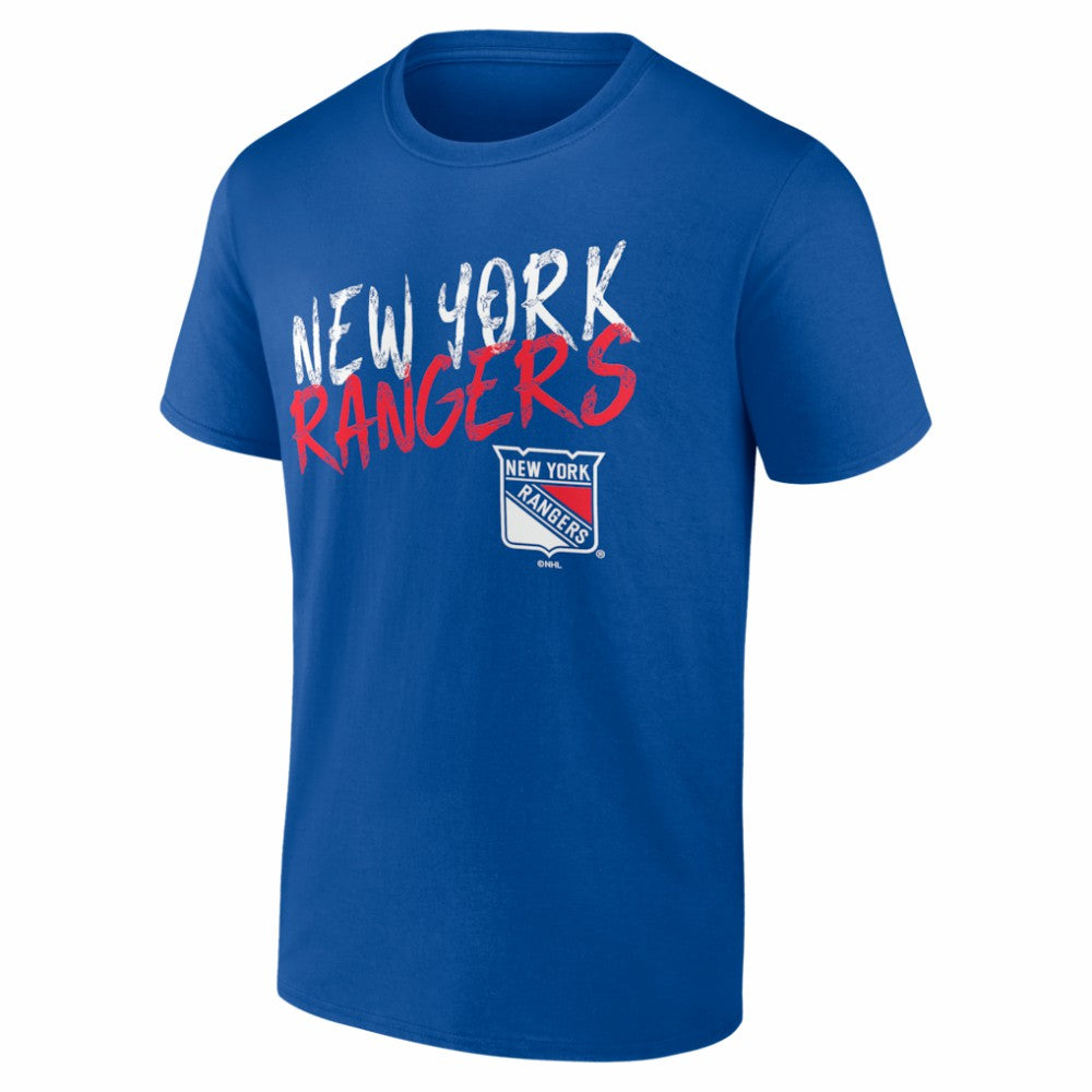 New York Rangers Big & Tall Hustle Personalized Name & Number T-Shirt - Blue T-shirts