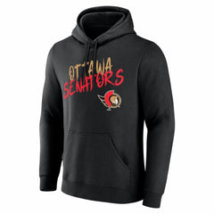Ottawa Senators Big & Tall Hustle Personalized Name & Number Hoodie - Black Hoodies