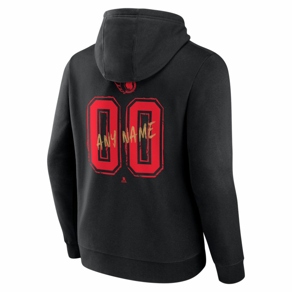 Ottawa Senators Hustle Personalized Name & Number Hoodie - Black Hoodies
