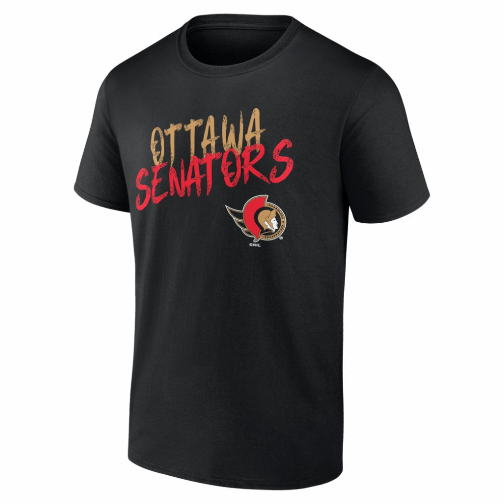 Ottawa Senators Hustle Personalized Name & Number T-Shirt - Black T-shirts