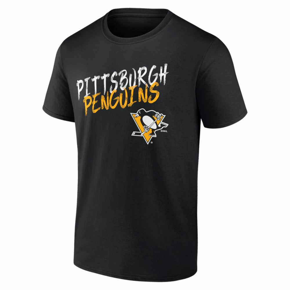 Pittsburgh Penguins Big & Tall Hustle Personalized Name & Number T-Shirt - Black T-shirts