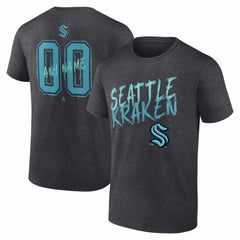 Seattle Kraken Hustle Personalized Name & Number T-Shirt - Charcoal T-shirts