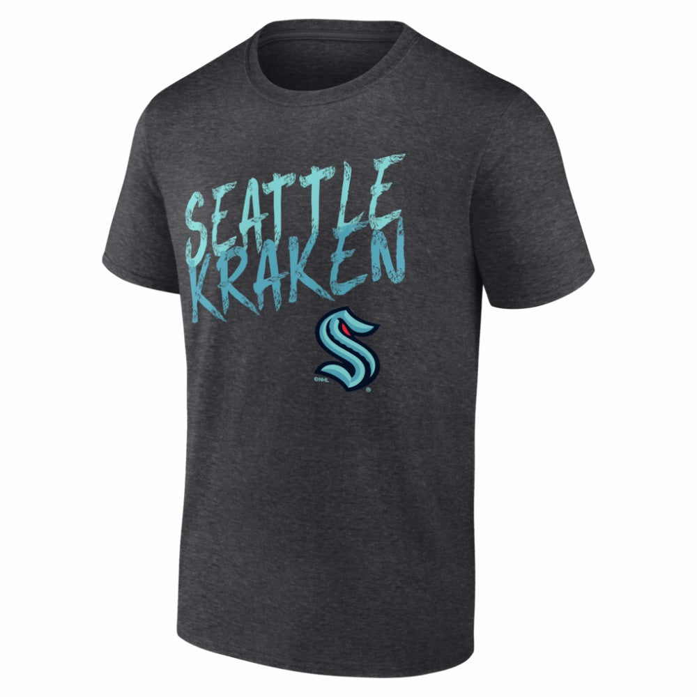 Seattle Kraken Hustle Personalized Name & Number T-Shirt - Charcoal T-shirts
