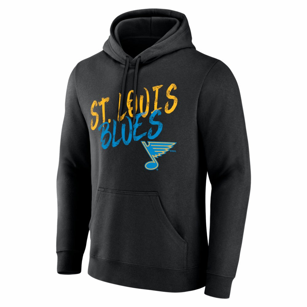 St. Louis Blues Big & Tall Hustle Personalized Name & Number Hoodie - Black Hoodies