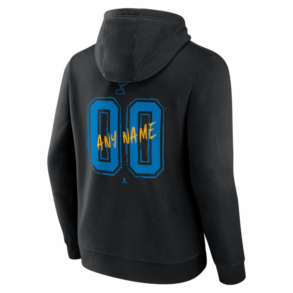 St. Louis Blues Big & Tall Hustle Personalized Name & Number Hoodie - Black Hoodies