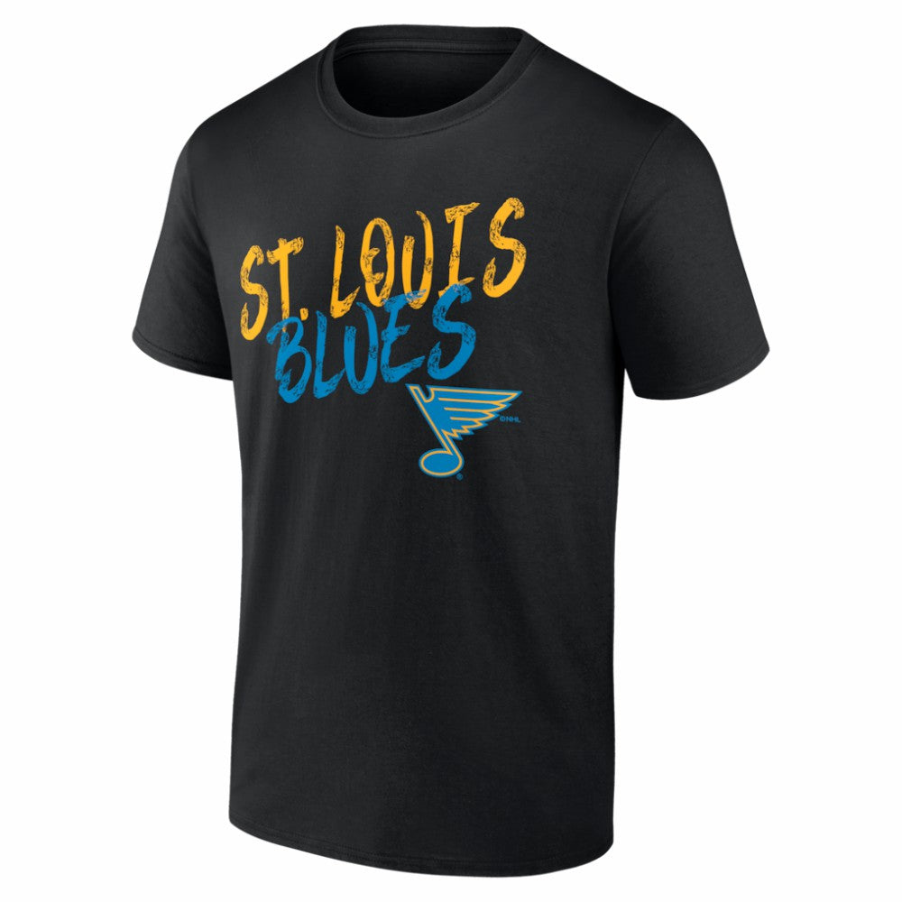 St. Louis Blues Hustle Personalized Name & Number T-Shirt - Black T-shirts