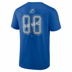 Tampa Bay Lightning Big & Tall Hustle Personalized Name & Number T-Shirt - Blue T-shirts