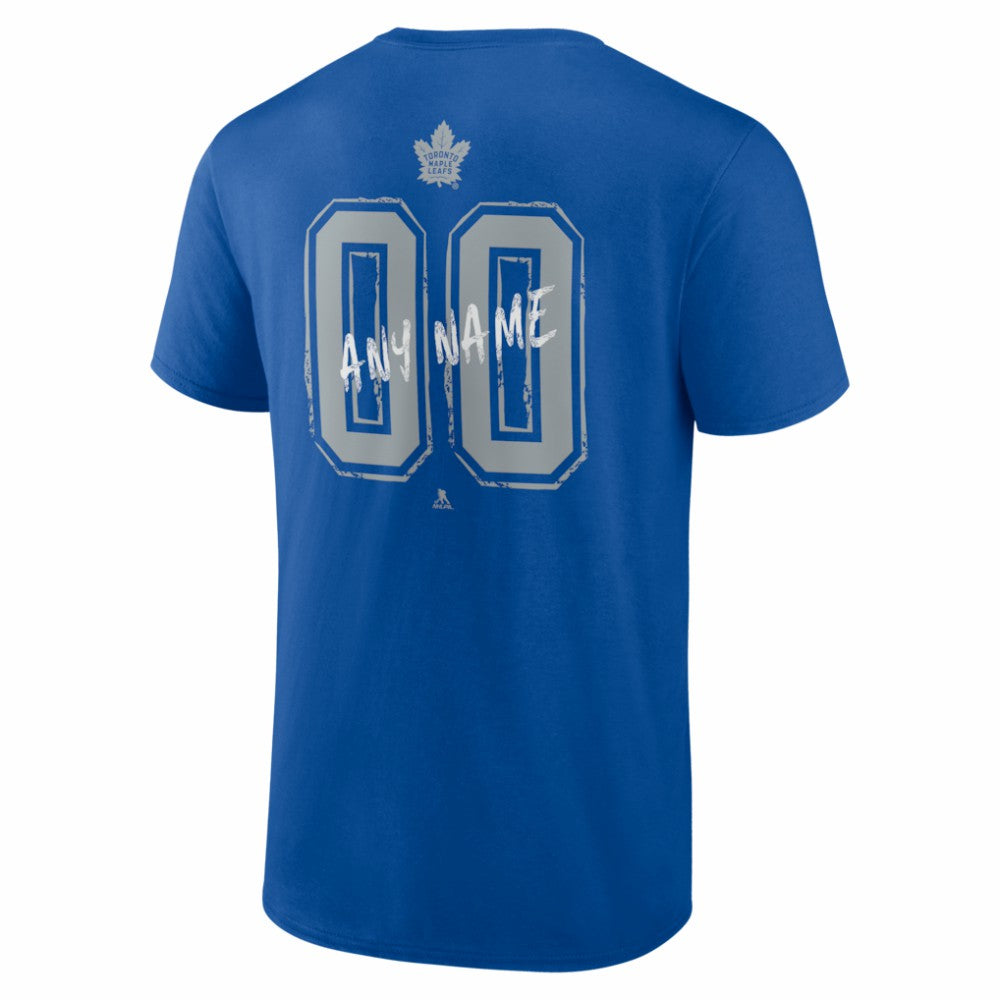 Toronto Maple Leafs Big & Tall Hustle Personalized Name & Number T-Shirt - Blue T-shirts