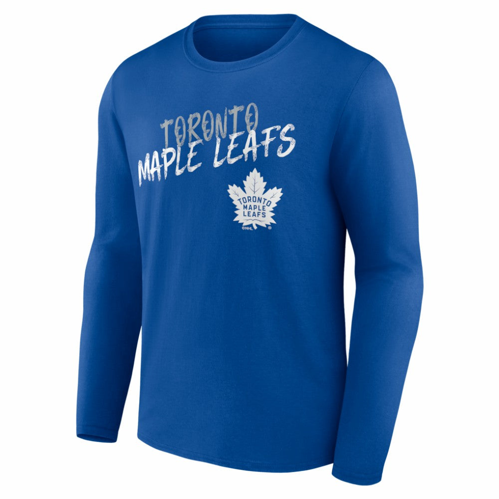 Toronto Maple Leafs Hustle Personalized Name & Number Long Sleeve T-Shirt - Blue T-shirts