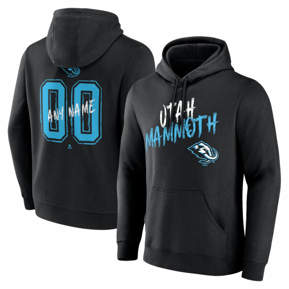 Utah Mammoth Big & Tall Hustle Personalized Name & Number Hoodie - Black Hoodies