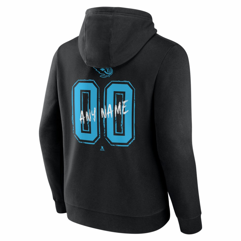 Utah Mammoth Hustle Personalized Name & Number Hoodie - Black Hoodies